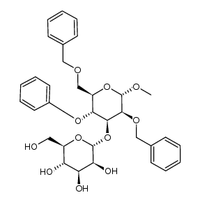methyl 2,4,6-tri-O-benzyl-3-O-α-D-mannopyranosyl-α-D-mannopyranoside结构式