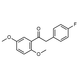 1-(2,5-二甲氧基苯基)-2-(4-氟苯基)乙酮结构式