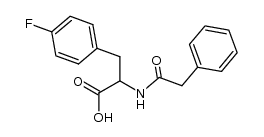 (R,S)-N-phenylacetyl-4-fluorophenylalanine结构式