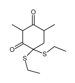 4,4-bis(ethylsulfanyl)-2,6-dimethylcyclohexane-1,3-dione Structure
