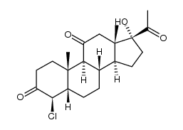 4β-chloro-17-hydroxy-5β-pregnane-3,11,20-trione Structure