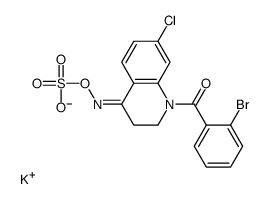 potassium,[[1-(2-bromobenzoyl)-7-chloro-2,3-dihydroquinolin-4-ylidene]amino] sulfate Structure
