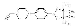 4-(4-甲酰基哌嗪基)苯硼酸频哪醇酯结构式