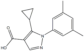 5-cyclopropyl-1-(3,5-dimethylphenyl)-1H-pyrazole-4-carboxylic acid结构式