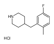 4-(5-Fluoro-2-methyl-benzyl)-piperidine hydrochloride Structure