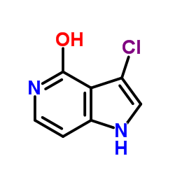 3-氯-1H-吡咯并[3,2-c]吡啶-4-醇结构式