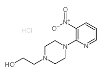 [1-(3-Nitropyridin-2-yl)piperazin-4-yl]ethanol hydrochloride Structure