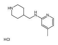 4-甲基-N-(4-哌啶基甲基)-2-吡啶胺盐酸盐结构式