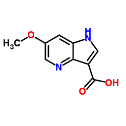 6-甲氧基-1H-吡咯并[3,2-b]吡啶-3-羧酸结构式