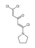1,1,5-trichloro-5-(pyrrolidin-1-yl)penta-1,4-dien-3-one结构式