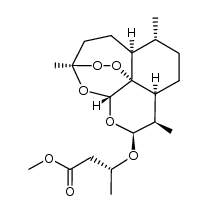 (R)-methyl 3-(((3R,5aS,6R,8aS,9R,10S,12R,12aR)-3,6,9-trimethyldecahydro-3H-3,12-epoxy[1,2]dioxepino[4,3-i]isochromen-10-yl)oxy)butanoate结构式
