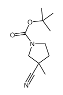 3-氰基-3-甲基吡咯烷-1-羧酸叔丁酯结构式