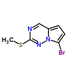7-溴-2-(甲硫基)吡咯并[2,1-f][1,2,4]三嗪结构式