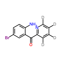 2-(2-Amino-5-bromobenzoyl)pyridine-d4结构式