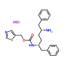 Thiazol-5-ylmethyl (2R,5R)-5-amino-1,6-diphenylhexan-2-ylcarbamate hydrochloride Structure
