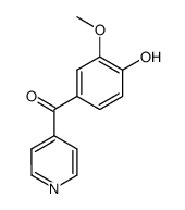 4-hydroxy-3-methoxyphenyl 4-pyridyl ketone结构式
