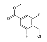4-氯甲基-3,5-二氟-苯甲酸甲酯结构式