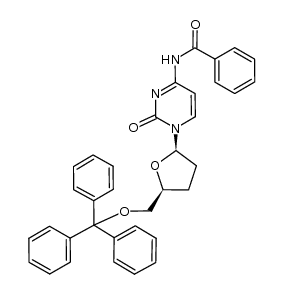 N4-benzoyl-2',3'-dideoxy-5'-O-tritylcytidine Structure