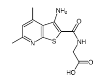 2-[(3-amino-4,6-dimethylthieno[2,3-b]pyridine-2-carbonyl)amino]acetic acid Structure