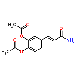 3,4-二乙酰氧基肉桂酰胺结构式
