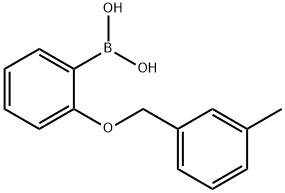 2-(3-甲基苄氧基)苯基硼酸结构式