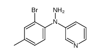 N-(2-bromo-4-methylphenyl)-N-(pyridin-3-yl)hydrazine结构式