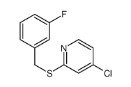 4-chloro-2-[(3-fluorophenyl)methylsulfanyl]pyridine结构式