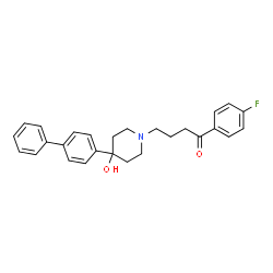 4-(4-[1,1'-联苯]-4-基-4-羟基-1-哌啶基)-1-(4-氟苯基)-1-丁酮结构式
