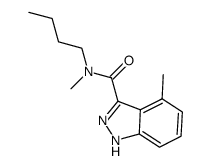 N-butyl-N,4-dimethyl-1H-indazole-3-carboxamide结构式