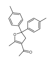 3-acetyl-2-methyl-5,5-bis(4-methylphenyl)-4,5-dihydrofuran结构式