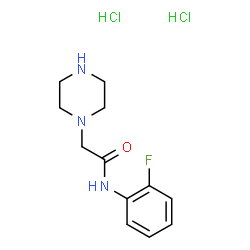N-(2-氟苯基)-2-(哌嗪-1-基)乙酰胺二盐酸盐结构式