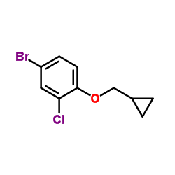 4-Bromo-2-chloro-1-(cyclopropylmethoxy)benzene结构式