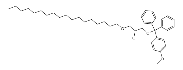 1-O-octadecyl-3-O-(4-methoxy trityl)-Sn-glycerol Structure