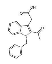 2-acetyl-1-benzyl-3-indoleacetic acid Structure