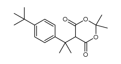5-(2-(4-tert-butylphenyl)propan-2-yl)-2,2-dimethyl-1,3-dioxane-4,6-dione结构式