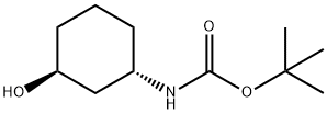 N-[(1S,3S)-3-羟基环己基]氨基甲酸叔丁酯结构式