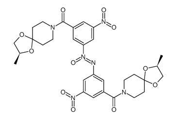 (Z)-1,2-bis(3-((S)-2-methyl-1,4-dioxa-8-azaspiro[4.5]decane-8-carbonyl)-5-nitrophenyl)diazene oxide Structure