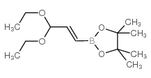 (E)-2-(3,3-二乙氧基丙-1-烯基)-4,4,5,5-四甲基-1,3,2-二氧杂硼烷结构式