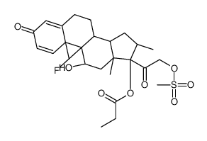 [(8S,9R,10S,11S,13S,14S,16S,17R)-9-fluoro-11-hydroxy-10,13,16-trimethyl-17-(2-methylsulfonyloxyacetyl)-3-oxo-6,7,8,11,12,14,15,16-octahydrocyclopenta[a]phenanthren-17-yl] propanoate Structure
