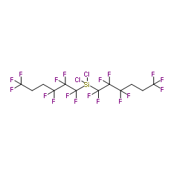 dichloro-bis(1,1,2,2,3,3,6,6,6-nonafluorohexyl)silane Structure
