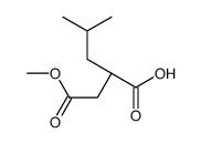 (2R)-2-(2-methoxy-2-oxoethyl)-4-methylpentanoic acid结构式