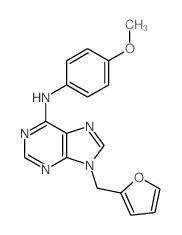 9-(2-furylmethyl)-N-(4-methoxyphenyl)purin-6-amine Structure