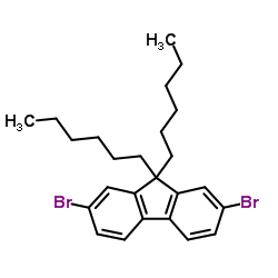 9,9-二己基-2,7-二溴芴结构式