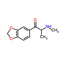(S)-亚甲基二氧基甲卡西酮结构式