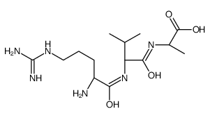 (2S)-2-[[(2S)-2-[[(2S)-2-amino-5-(diaminomethylideneamino)pentanoyl]amino]-3-methylbutanoyl]amino]propanoic acid Structure