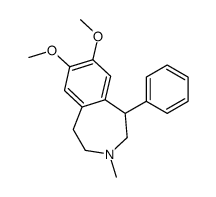 7,8-Dimethoxy-3-methyl-1-phenyl-2,3,4,5-tetrahydro-1H-3-benzazepi ne Structure