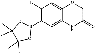 7-Fluoro-3-oxo-2h,4h-benzo[b][1,4]oxazine-6-boronic acid pinacol ester Structure