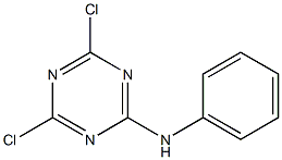 2-苯胺基-4,6-二氯-1,3,5-三嗪结构式