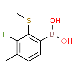 3-Fluoro-4-methyl-2-(methylthio)phenylboronic acid Structure