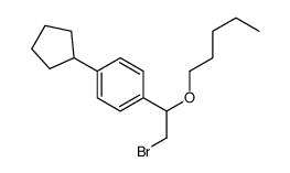 [α-(Bromomethyl)-p-cyclopentylbenzyl]pentyl ether结构式